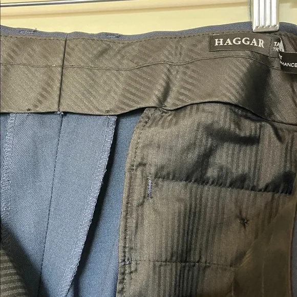 Men's Classic Tailored Dress Pants - Navy - Picture 7 of 11